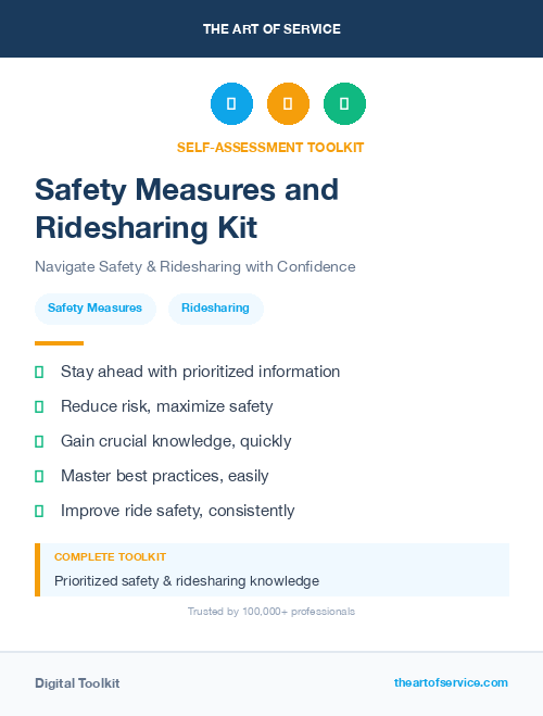 Safety Measures and Ridesharing Kit
