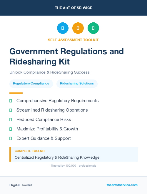 Government Regulations and Ridesharing Kit