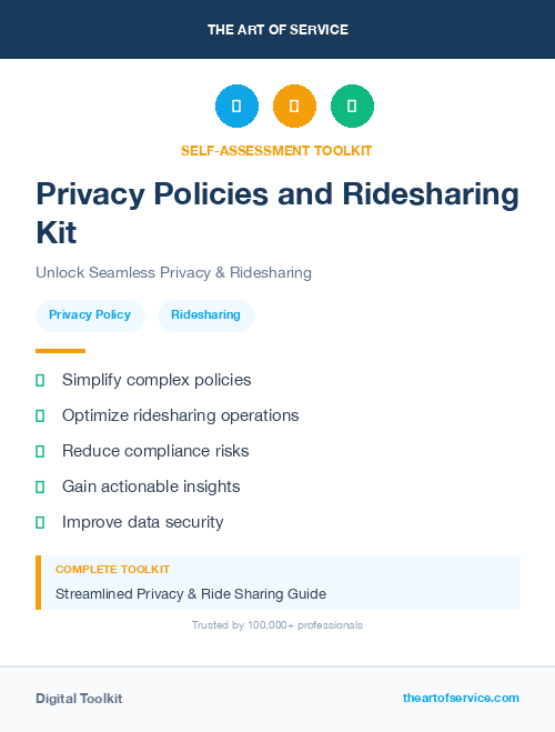 Privacy Policies and Ridesharing Kit