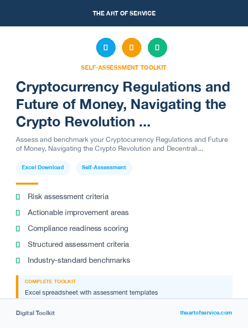 Cryptocurrency Regulations and Future of Money, Navigating the Crypto Revolution and Decentralized Finance Kit