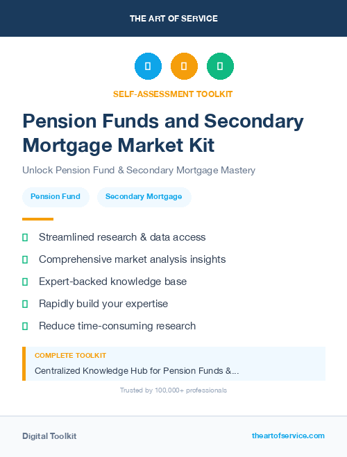 Pension Funds and Secondary Mortgage Market Kit