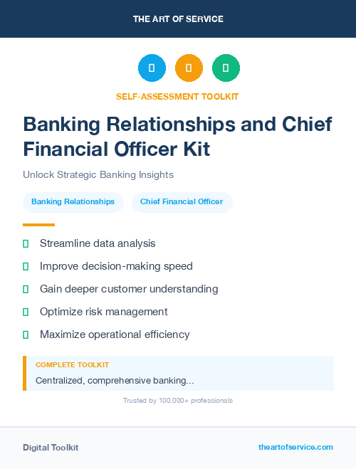 Banking Relationships and Chief Financial Officer Kit