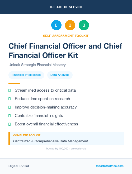 Chief Financial Officer and Chief Financial Officer Kit