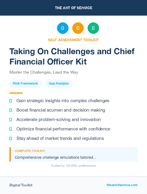 Taking On Challenges and Chief Financial Officer Kit