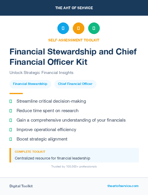 Financial Stewardship and Chief Financial Officer Kit