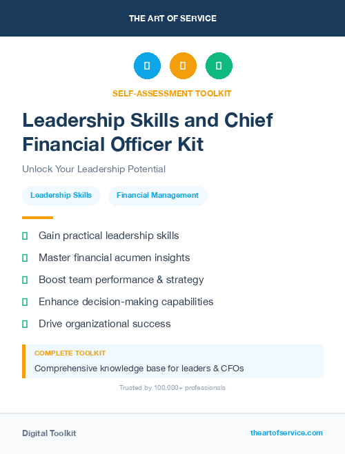 Leadership Skills and Chief Financial Officer Kit