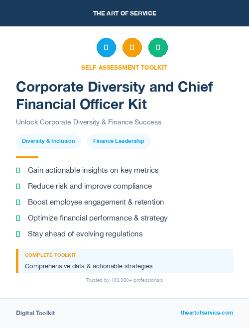 Corporate Diversity and Chief Financial Officer Kit