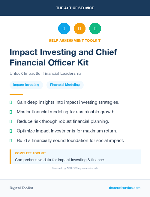 Impact Investing and Chief Financial Officer Kit