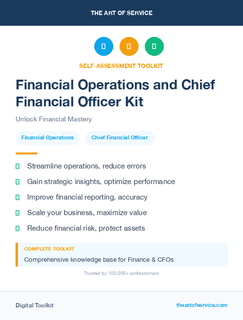Financial Operations and Chief Financial Officer Kit