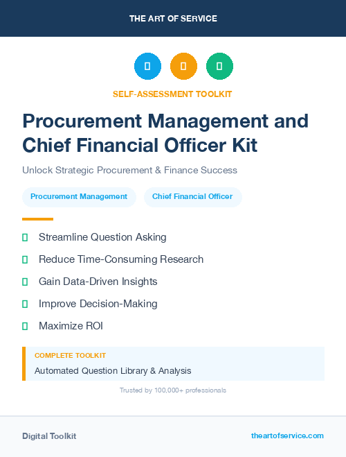 Procurement Management and Chief Financial Officer Kit