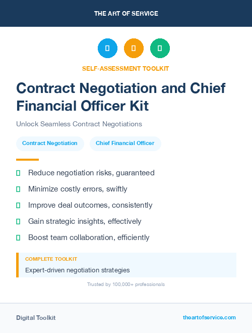 Contract Negotiation and Chief Financial Officer Kit
