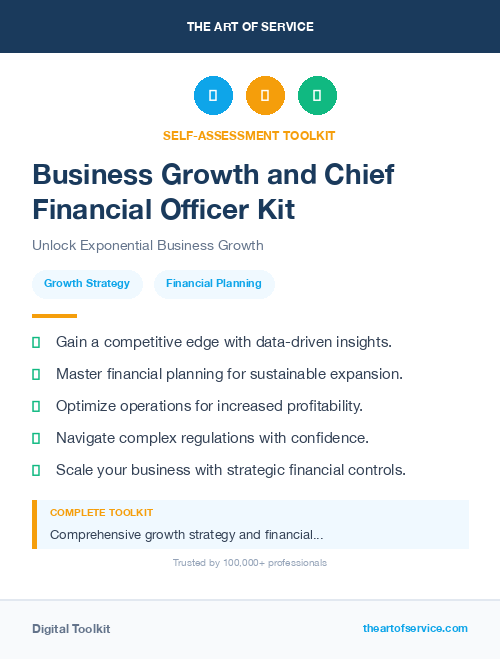 Business Growth and Chief Financial Officer Kit