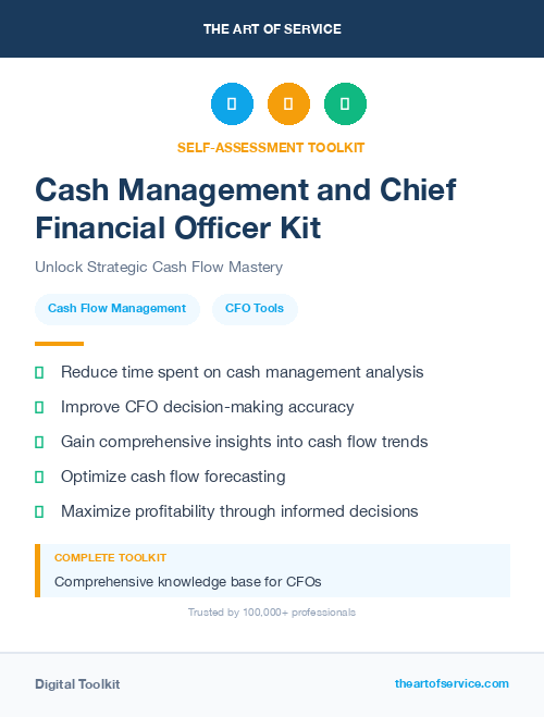 Cash Management and Chief Financial Officer Kit
