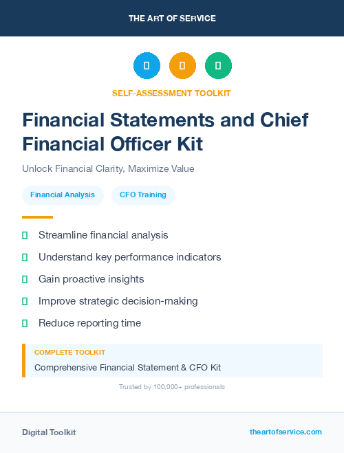 Financial Statements and Chief Financial Officer Kit