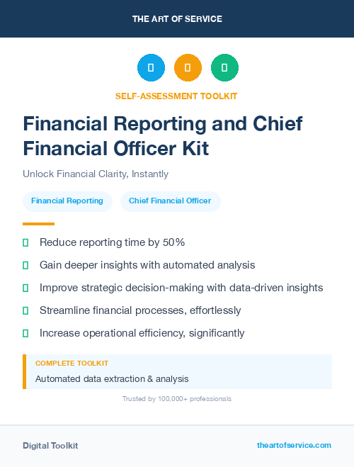 Financial Reporting and Chief Financial Officer Kit