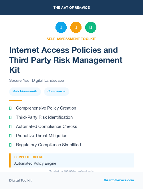 Internet Access Policies and Third Party Risk Management Kit