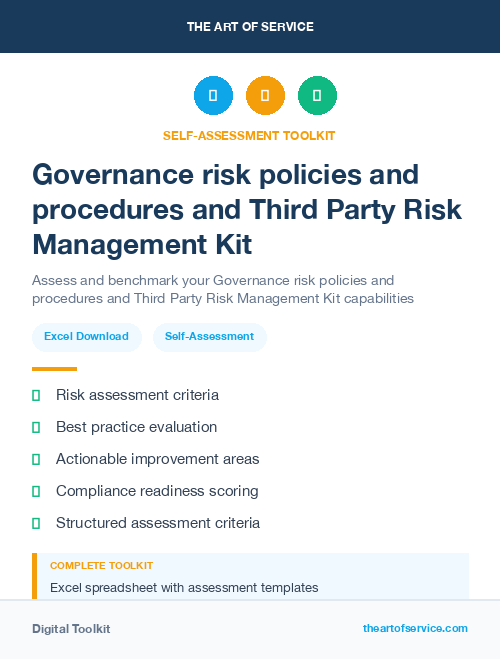 Governance risk policies and procedures and Third Party Risk Management Kit