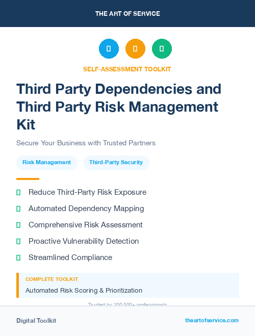 Third Party Dependencies and Third Party Risk Management Kit