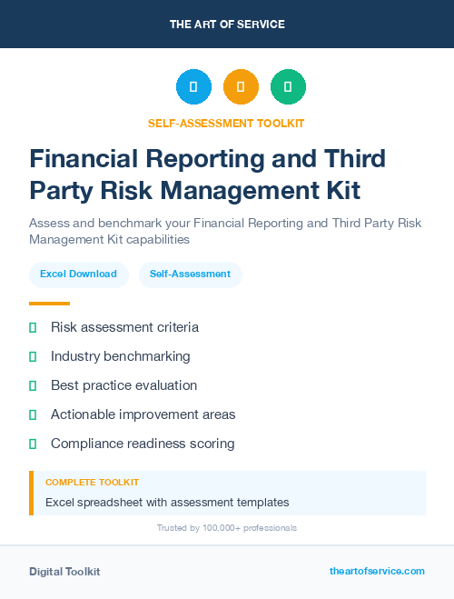 Financial Reporting and Third Party Risk Management Kit