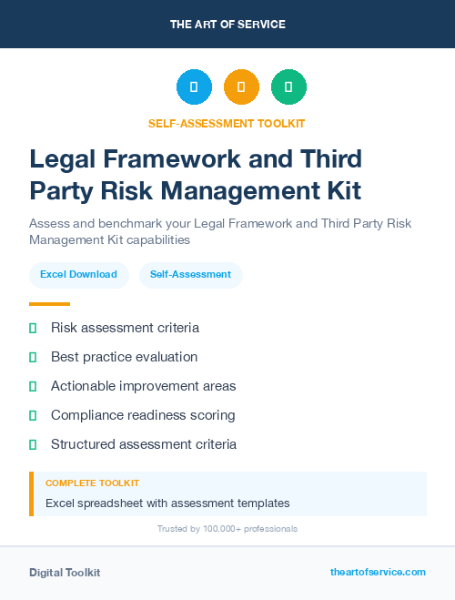 Legal Framework and Third Party Risk Management Kit
