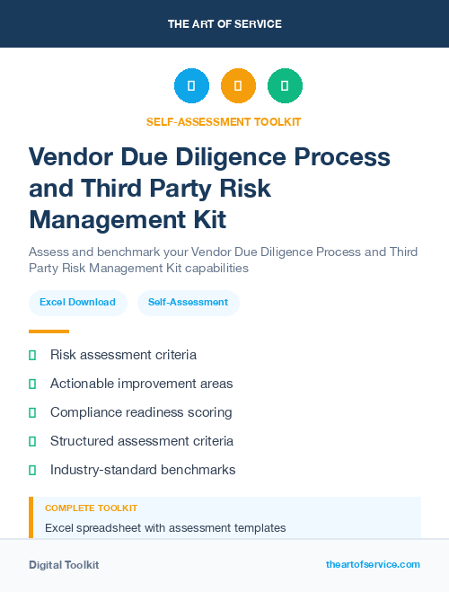 Vendor Due Diligence Process and Third Party Risk Management Kit