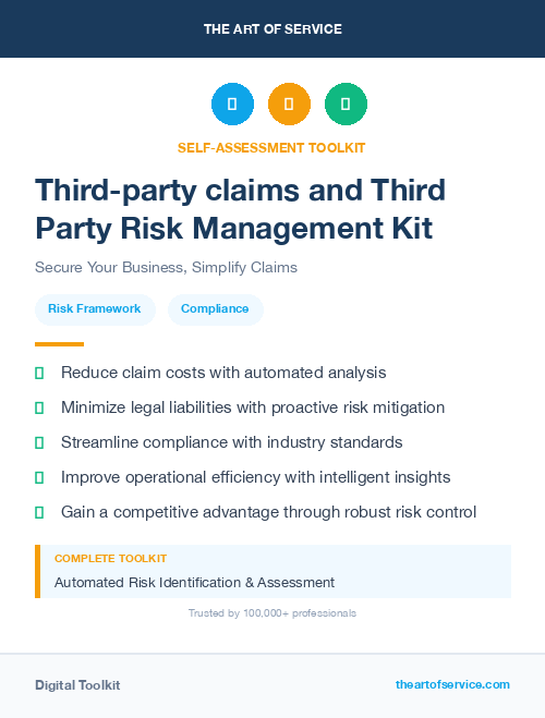 Third-party claims and Third Party Risk Management Kit