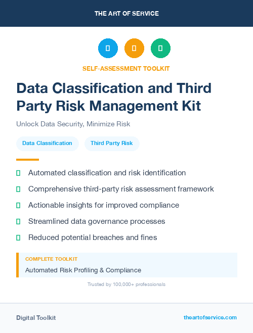 Data Classification and Third Party Risk Management Kit