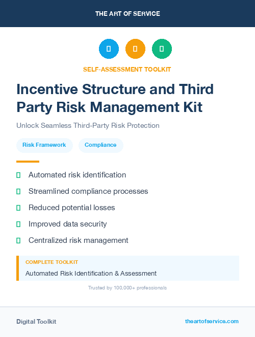 Incentive Structure and Third Party Risk Management Kit