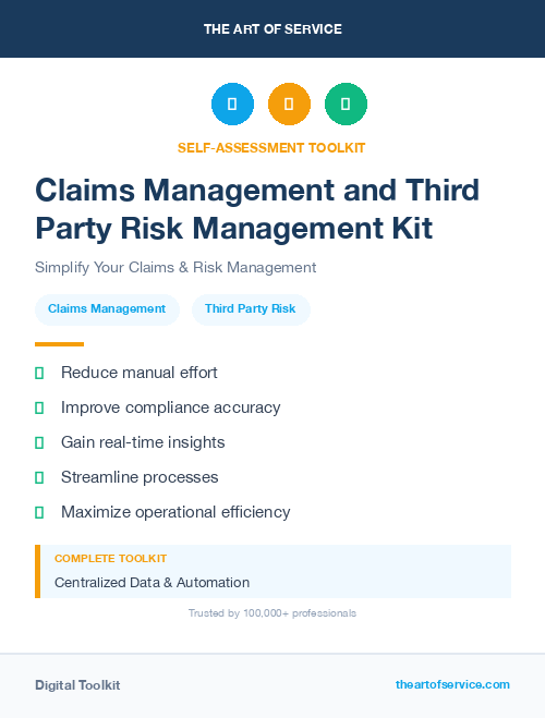 Claims Management and Third Party Risk Management Kit