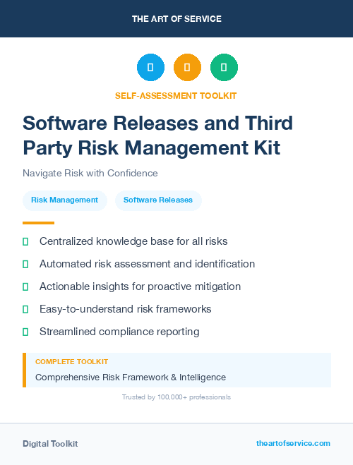 Software Releases and Third Party Risk Management Kit