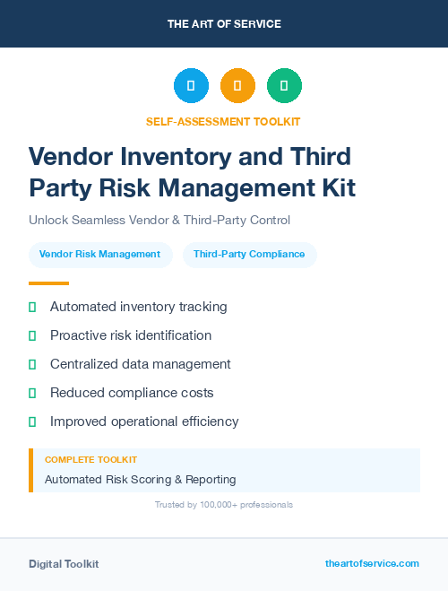 Vendor Inventory and Third Party Risk Management Kit