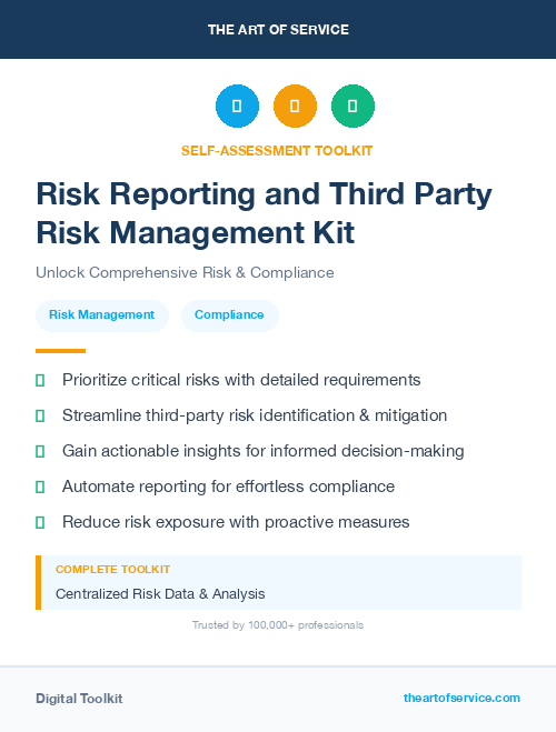 Risk Reporting and Third Party Risk Management Kit