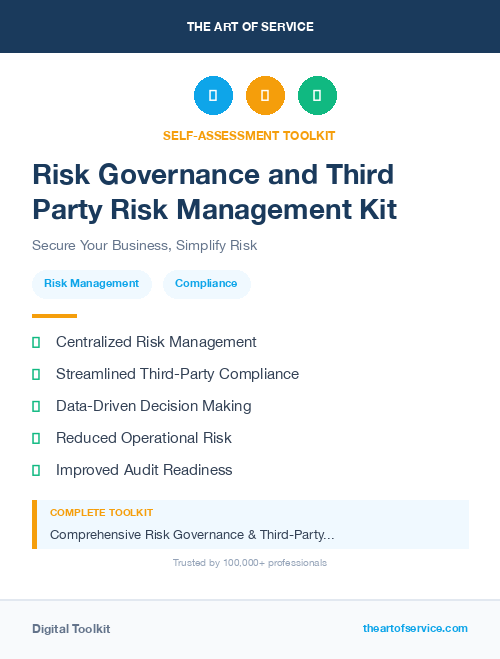 Risk Governance and Third Party Risk Management Kit