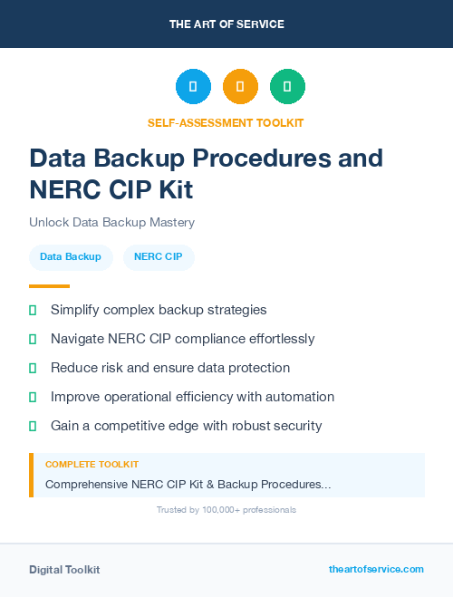 Data Backup Procedures and NERC CIP Kit