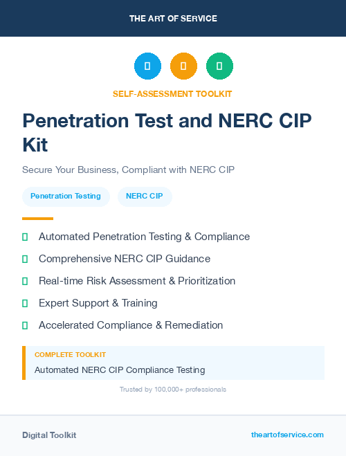 Penetration Test and NERC CIP Kit