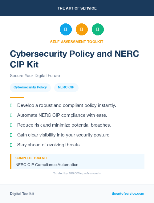 Cybersecurity Policy and NERC CIP Kit