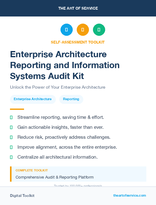Enterprise Architecture Reporting and Information Systems Audit Kit