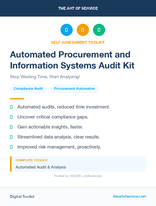 Automated Procurement and Information Systems Audit Kit