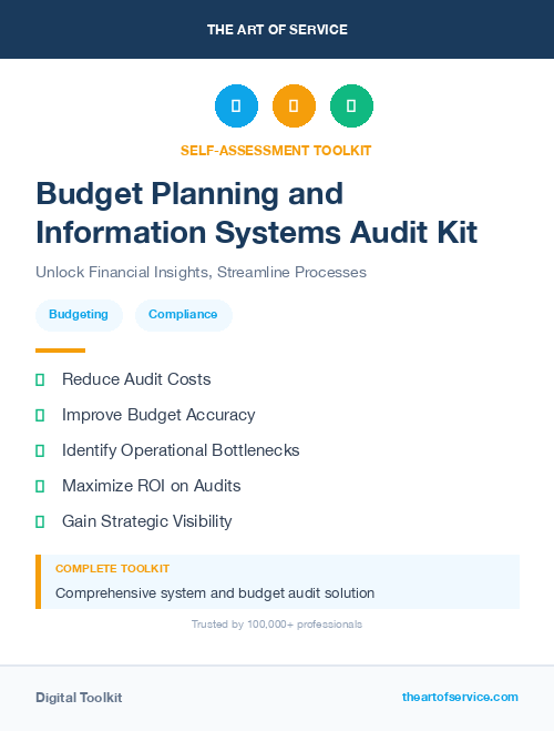 Budget Planning and Information Systems Audit Kit
