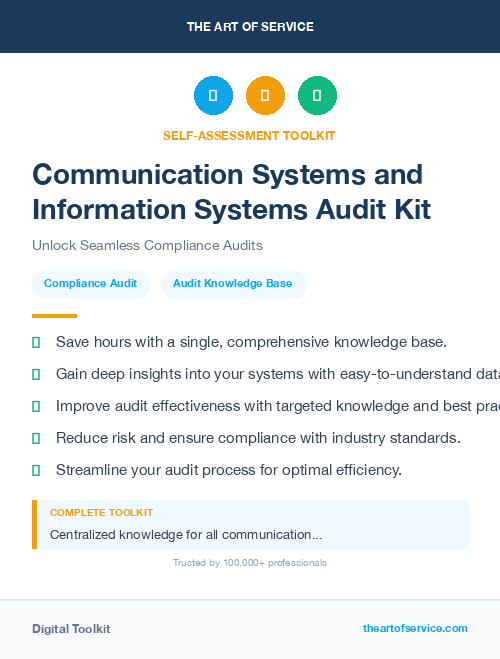 Communication Systems and Information Systems Audit Kit
