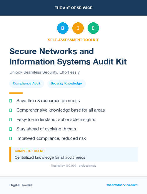 Secure Networks and Information Systems Audit Kit