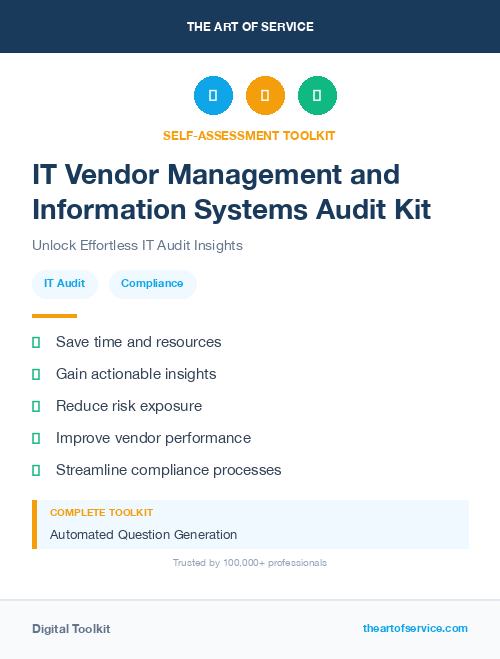 IT Vendor Management and Information Systems Audit Kit