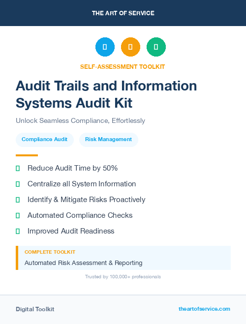 Audit Trails and Information Systems Audit Kit