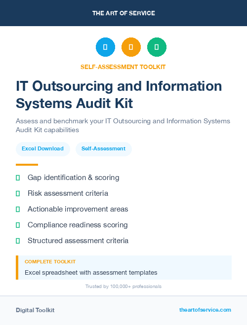 IT Outsourcing and Information Systems Audit Kit