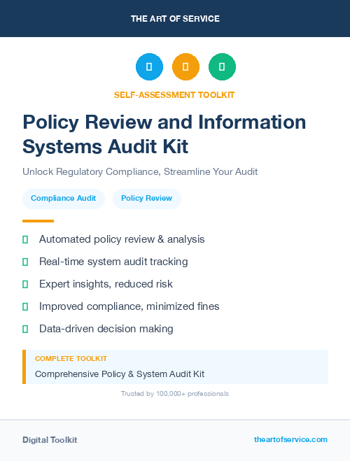 Policy Review and Information Systems Audit Kit