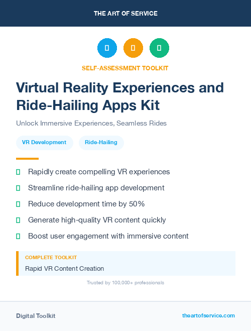 Virtual Reality Experiences and Ride-Hailing Apps Kit