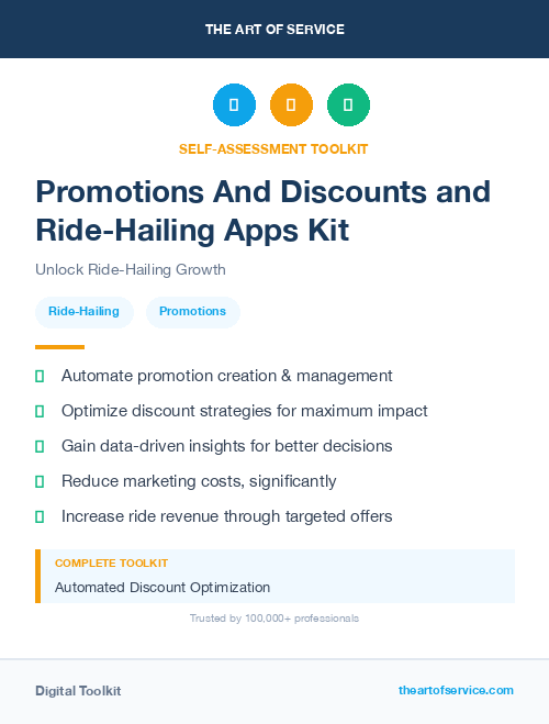 Promotions And Discounts and Ride-Hailing Apps Kit