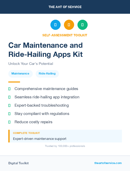 Car Maintenance and Ride-Hailing Apps Kit