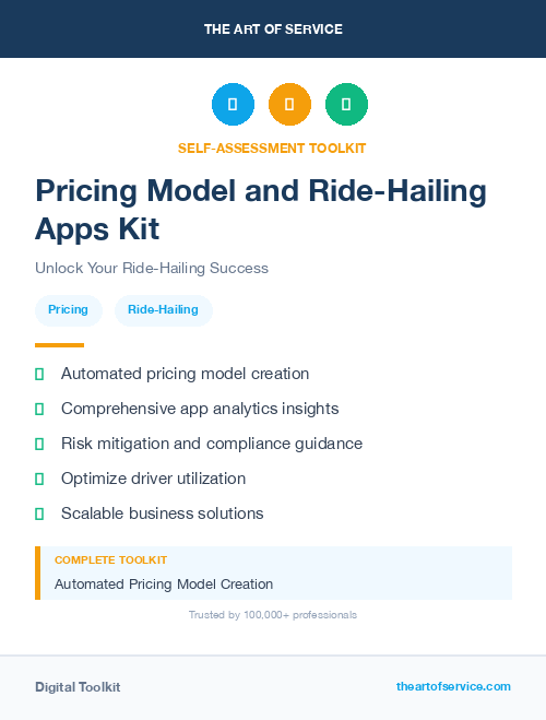 Pricing Model and Ride-Hailing Apps Kit
