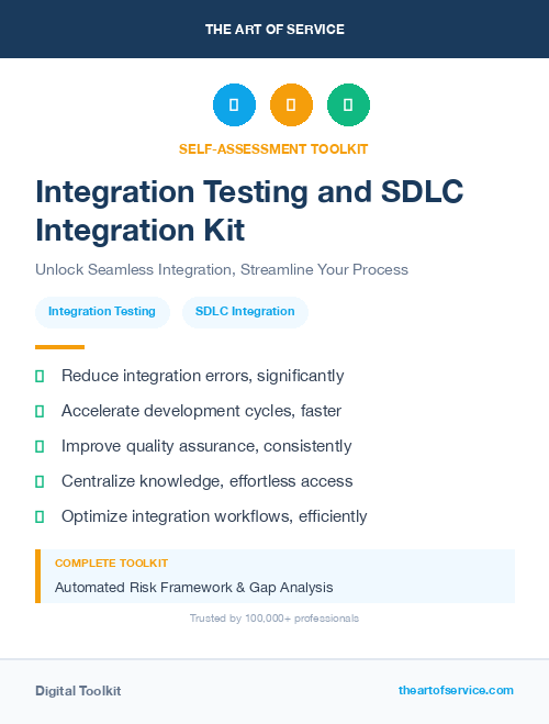 Integration Testing and SDLC Integration Kit